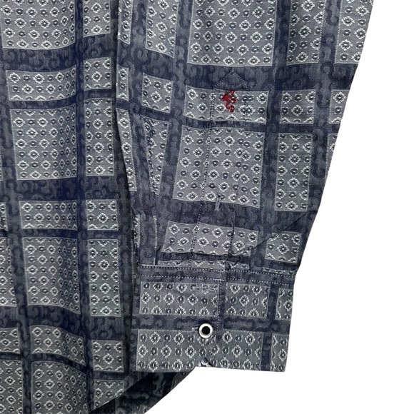 Robert Graham Men's Classic Fit Front Button Down Flip Cuffs Shirt Gray Size L - Picture 2 of 8